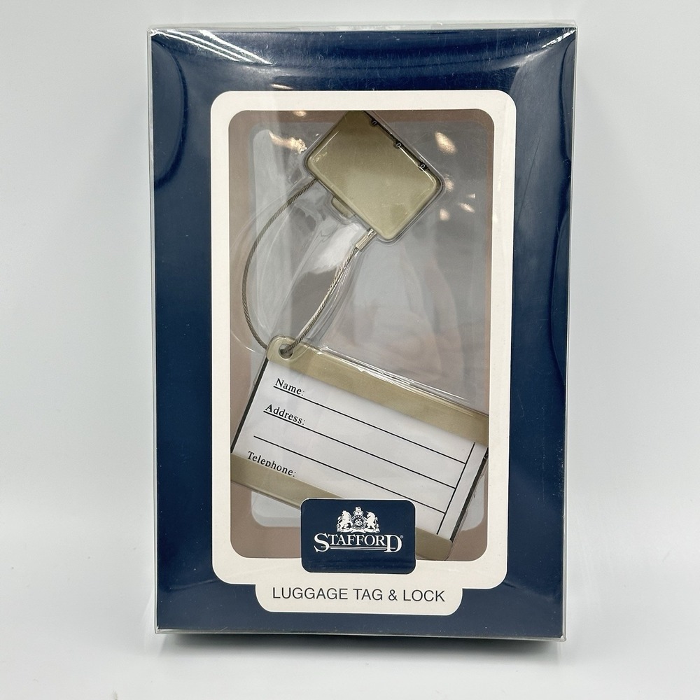 Stafford Luggage Tag & Lock Set Travel Accessory New Sealed